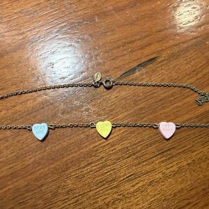 Vintage Avon Conversation Heart Necklace - 14 inch